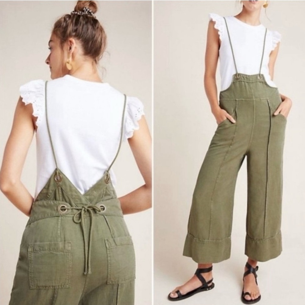 By Anthropologie Asha Bib Front Utility Overall XL